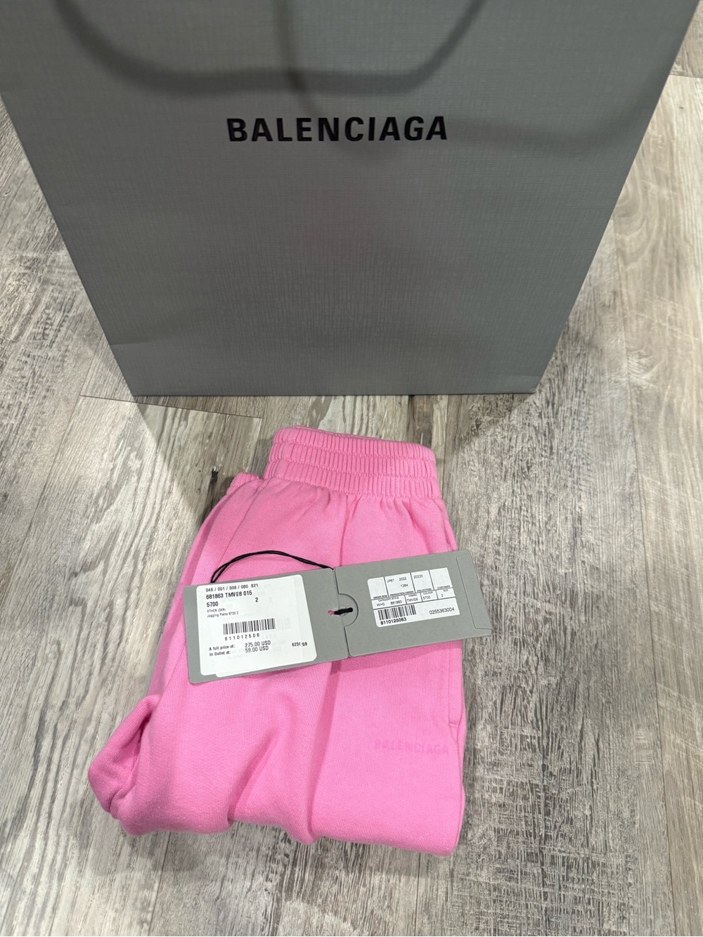 Balenciaga Kids Pink Joggers - Logo Detail